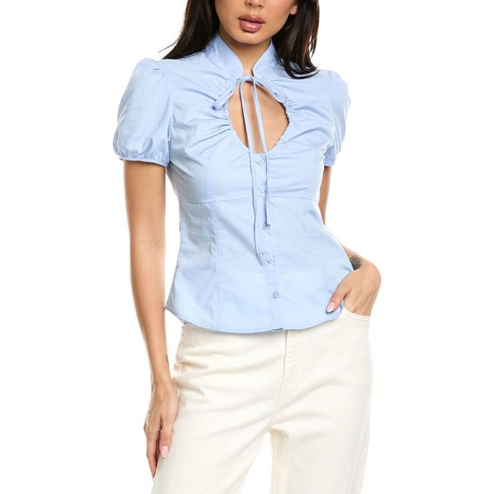 Avantlook Womens Solid Top, Blue